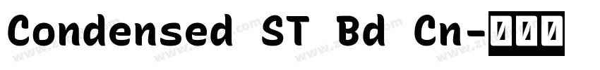 Condensed ST Bd Cn字体转换 Condensed ST Bd Cn字体转换